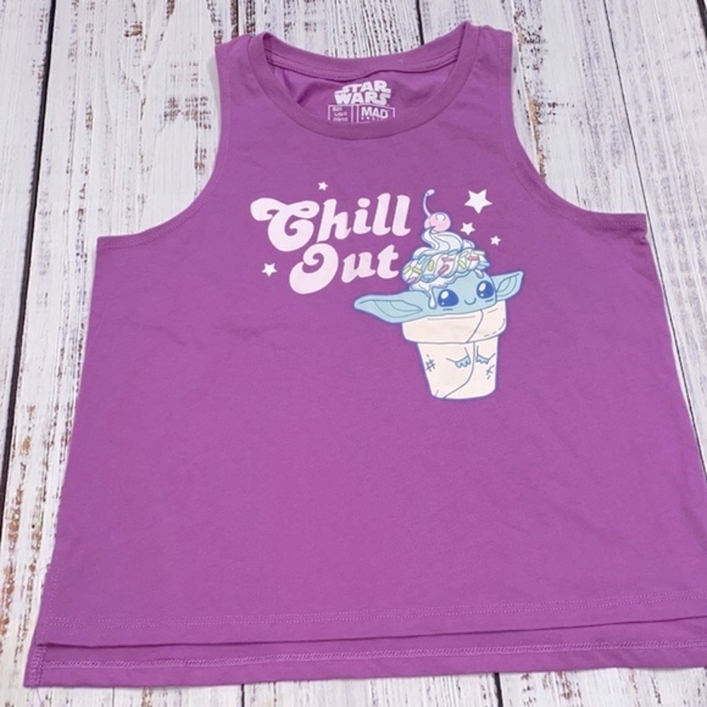 Star Wars Grogu baby yoda Mandalorian girls T-shirt size 10-12